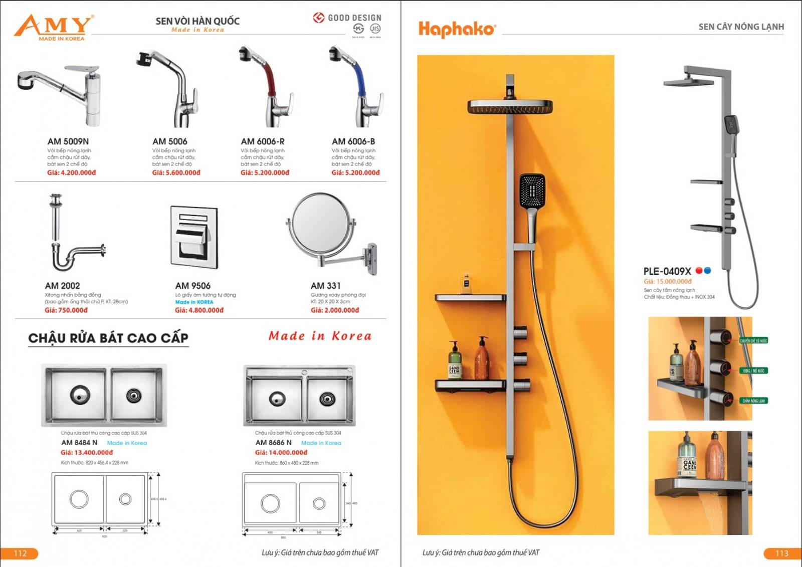 Thiết bị vệ sinh HAPHAKO Bảng giá và Catalogue mới nhất 2024 /Page 57